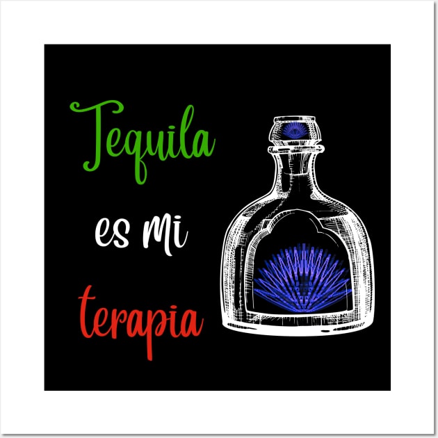 Tequila is my Therapist Blue Agave Wall Art by Thread Vibez